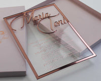 luxury rose gold foil invitation