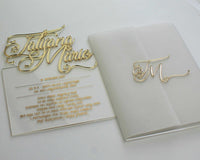 initials letterpress printing laser cut wedding invitate